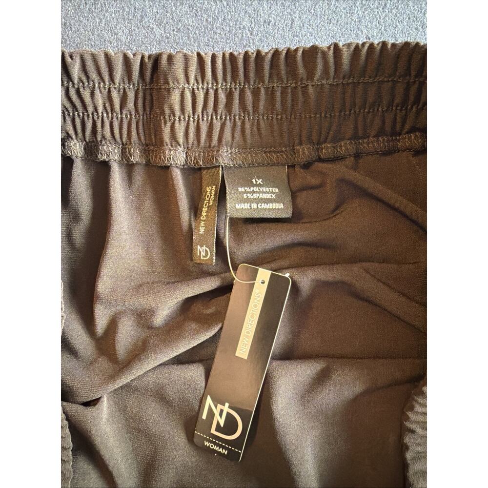 ND New Directions Elastic Waist Maxi Skirt Pockets Black Size 1X - Picture 4 of 7